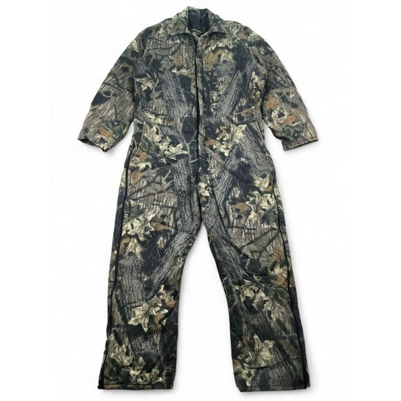 Commander Sportsman Hunting Coveralls Men XL Camo Full Zip Insulated Quilted USA